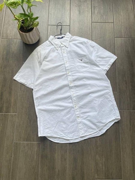 Men Gant Shirt White Cotton 42 / XL / 50 #7XVD