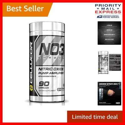 Stimulant-Free NO3 Chrome Nitric Oxide with Arginine Nitrate, 90 Capsule Formula
