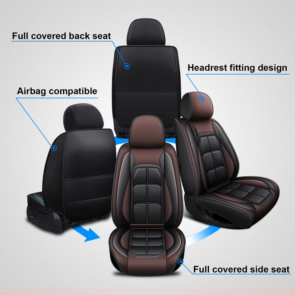 Funda de asiento de auto de cuero PU para Chevrolet Impala protectores delanteros traseros de 5 asientos Foto 2 de 4