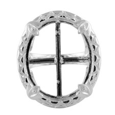 Semi Mount 20X24MM Oval Shape 925 Sterling Silver Cocktail Ring for Women/Girls