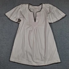 Pomander Place Tuckernuck Finley Flutter Sleeve Mini Dress Large White Lined