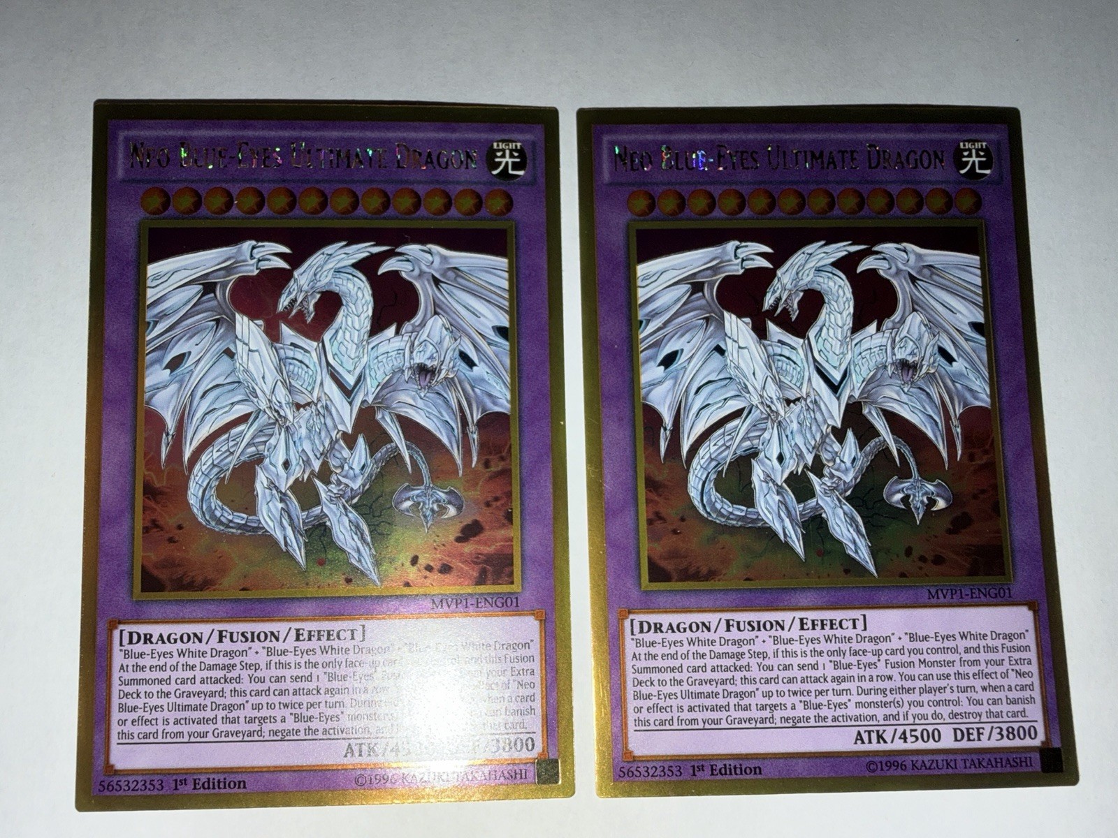 Yu-Gi-Oh! TCG Neo Blue-Eyes Ultimate Dragon MVP1-ENS01 1st Edition