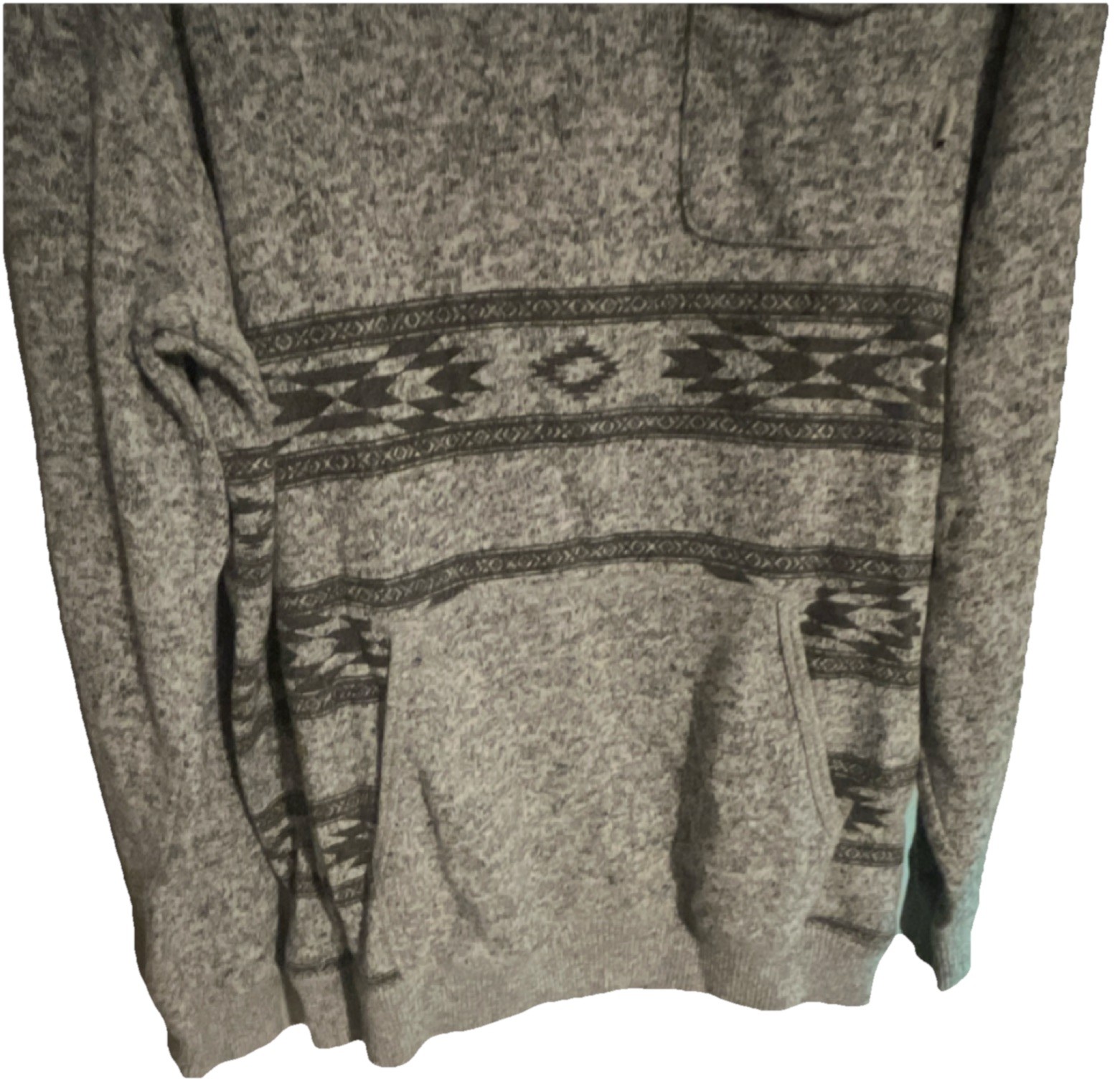 VANS Knit Gray Geometric Pattern Pullover Hoodie … - image 2
