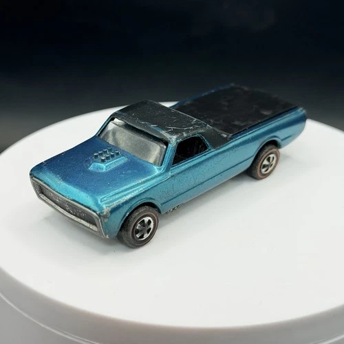 Vintage Hot Wheels Redline Fleetside Aqua -  US Base, Good Condition