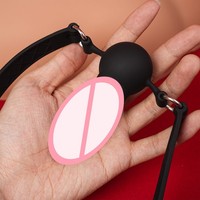 Silikon Penis Mundknebel Mit Dildo GüRtel Schwarz Mund Knebel Doppelende