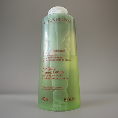 Clarins Purifying Toning Lotion Meadowsweet Saffron Alcohol-Free 400mL 13.5oz