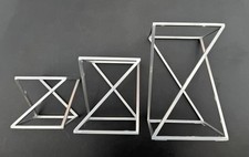 Front of the House Twist Risers Set of 3 Metal Display Stands Silver