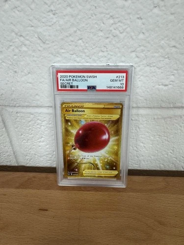 2020 Pokemon Air Balloon 213/202 Sword & Shield PSA 10 Secret Rare Full Art Gold