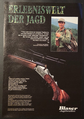 19. Blaser hunting guns rifle shotgun gun advertising advertisement 1995