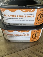 Pet Litter Refill Bags Jumbo Pack Dog Waste Disposal System 42Ft Lasts 6 Months