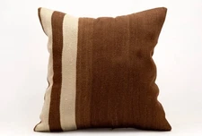 Kilim Pillow Cover, 20x20 in, Decorative Sofa Cushion, Handmade Boho Pillow