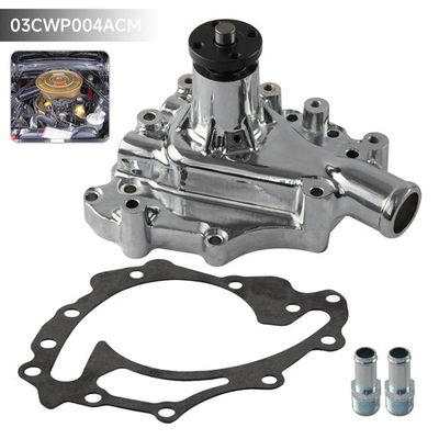 #ad Windsor High Volume Driver Side Water Pump Chrome For Ford SB 289 302 351 V8 $152.94