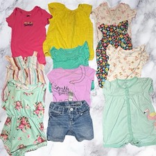 Toddler Girl Clothing Lot 12-18 Months Dresses bodysuits Shorts Summer