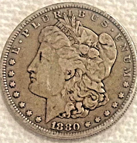 1880 P Morgan circulated coin good eye appeal free shipping Sigma tested genuine