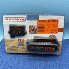 Black Decker 20V Max Powerconnect 1.5Ah Lithium Ion Battery And Charger