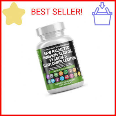 Clean Nutraceuticals Saw Palmetto 10000mg Pumpkin Seed Oil 3000mg Pygeum 3000mg