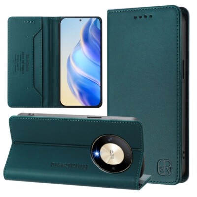 For Honor X9B / Magic6 Lite 5G Global Dual-Folded Magnetic Suction RFID Case