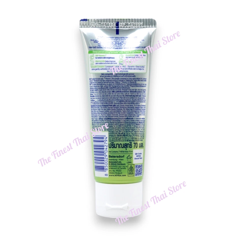 Suero corporal Nivea Vitamin Extra Brillante C y AHA: Tamaño de viaje 70 ml Paquete de 3 Foto 3 de 3