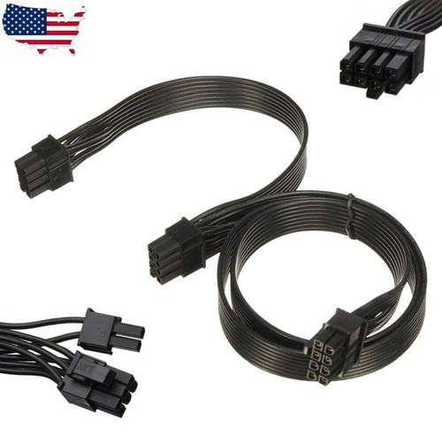 PSU 8Pin to Dual 8pin(6+2) Pin PCIe Modular Power Supply Cable for Corsair RM X - Picture 1 of 7