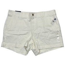 NWT GAP 5" Khaki Chino Short Sz 18 Creamy White Stretch 681390