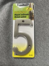 New HY-KO-House Number-Satin Nickel- 4” inches Tall (Number 5)