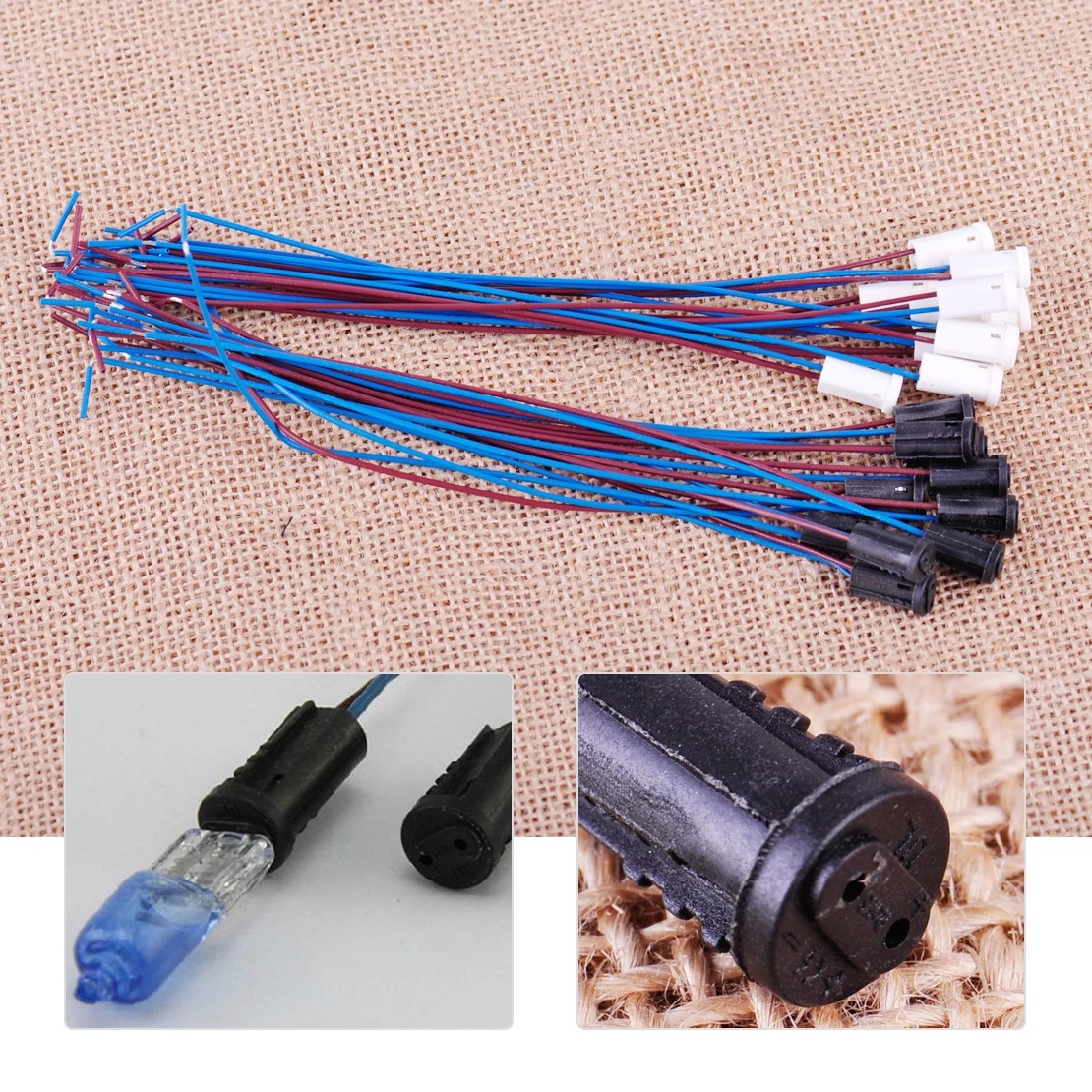 20pcs G4 Lamp Base Socket Holder Connector Wire Halogen Bulb LED Light Fitting