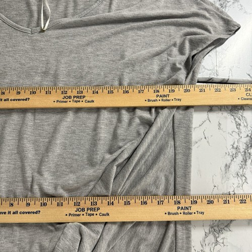 Simply Southern Size Medium Twist Tunic Mini Dress Gray Knit Beach Cover Up - Picture 11 of 15
