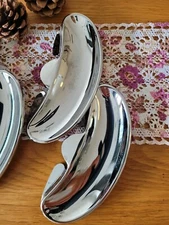 Vintage Bone / Fish Bone / Shrimp Tail Dishes Holland Tiel Chrome 6 pcs