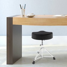 Drum Throne Thick Padded Seat Drummers Stool Guitar Chair w/ Height Adjust Black