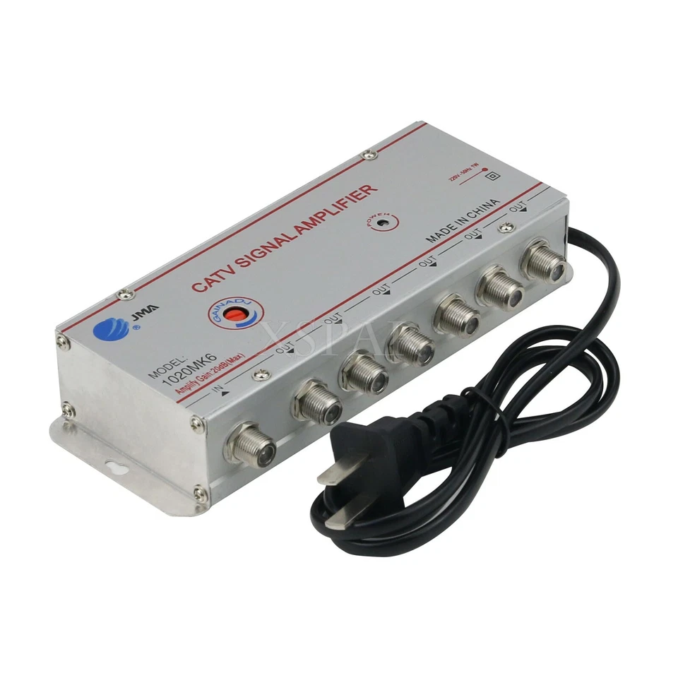JMA 1020MK6 CATV Signal Amplifier Home Cable TV Amplifier 1 Input 6 Outputs 20DB - Image 4 of 4