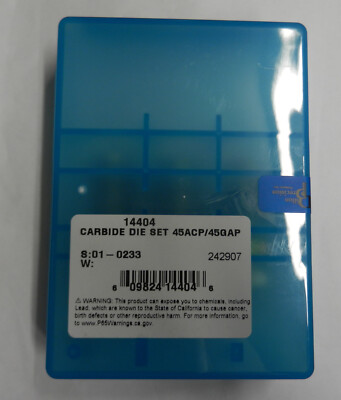 Dillon Precision Progressive 3 Die Set;  FACTORY SEALED CARBIDE;  45 ACP;  14404