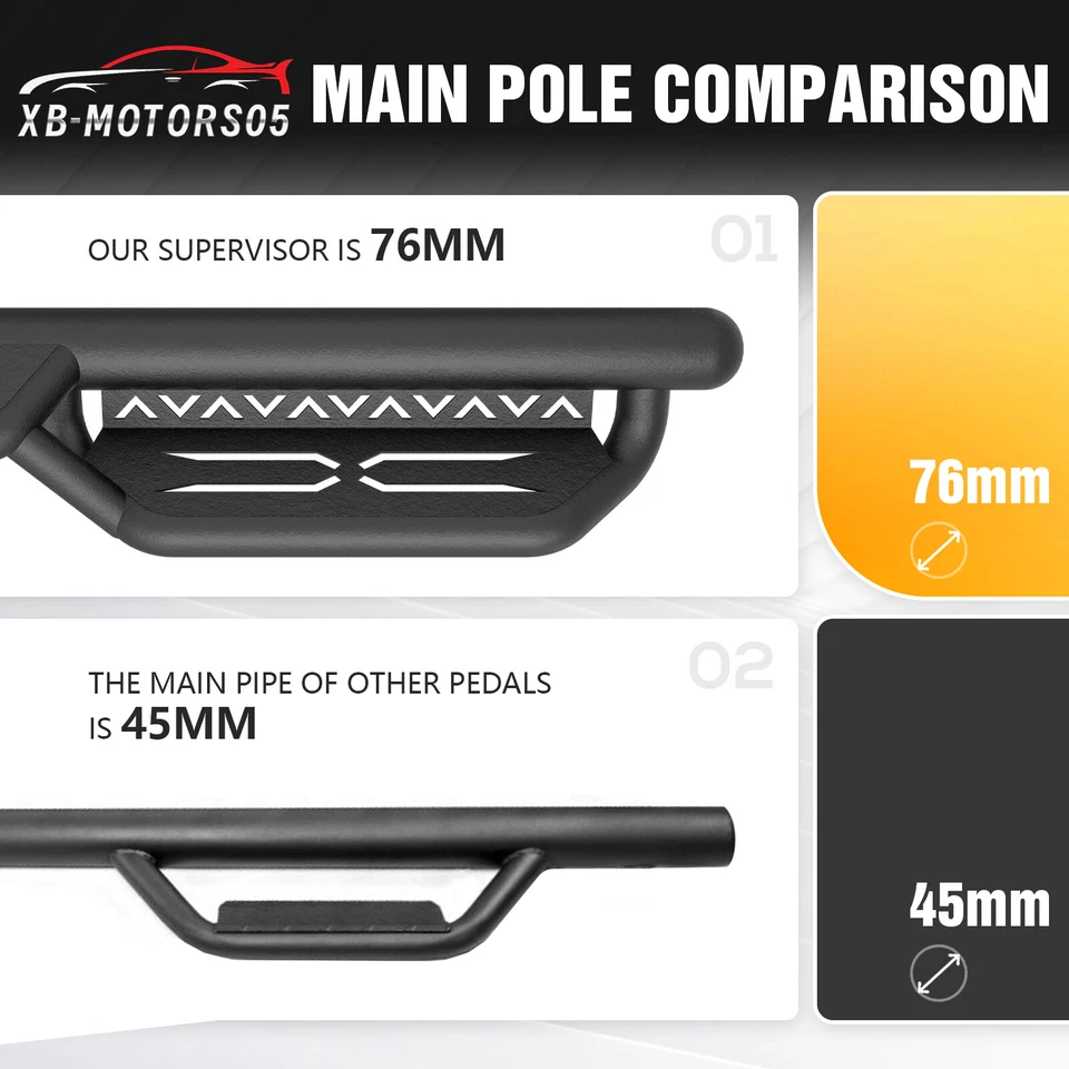 For 1999-2006  GMC Sierra 1500 & Chevy Silverado Running Boards Side Steps  - Image 3 of 4