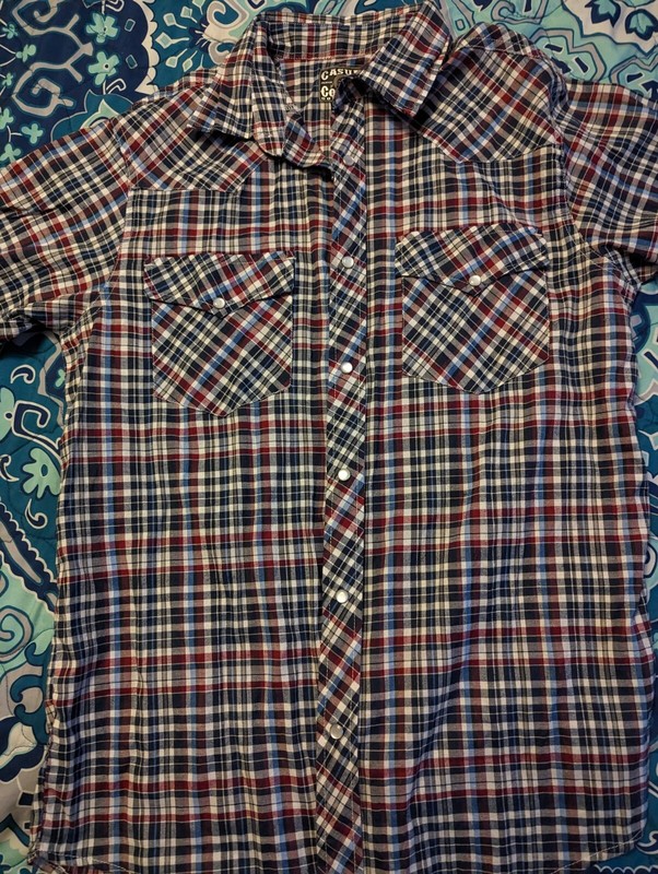 casual country pearl snap Shirt