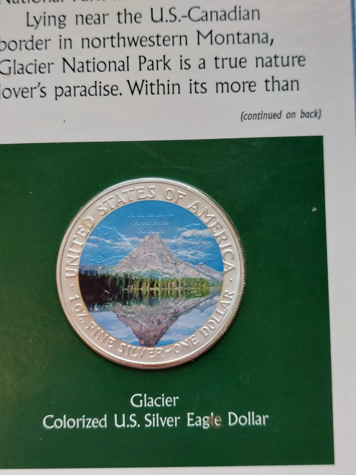 Glacier National Park Montana 2011 American Silver Eagle Coin & Stamp Set - Image 2 of 4