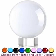 Meditation K9 Crystal Ball with Square Crystal Stand and Gift Box