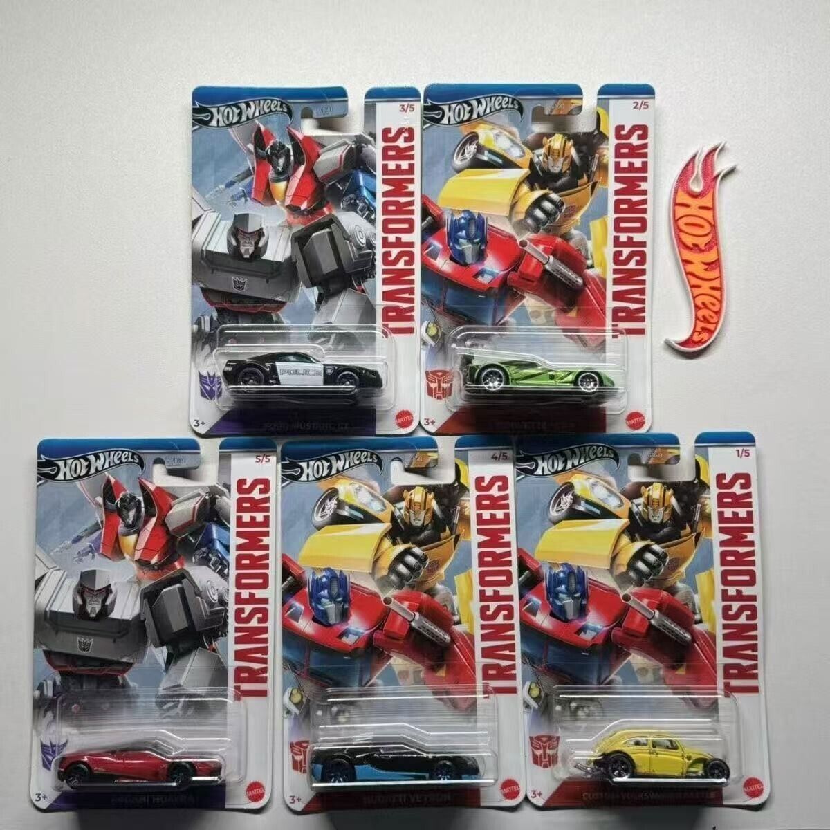 Mattel Hot Wheels 2024 TRANSFORMERS 5-car set plus regular