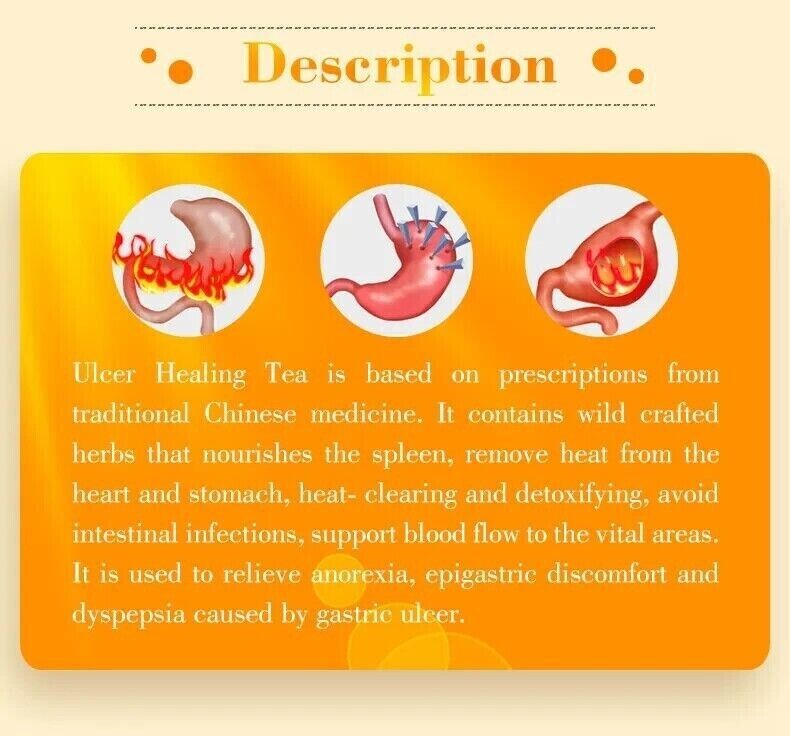 Natural Ulcer Healing Tea Gastric Stomach Pain Bloating Relief Promote Digestion eBay