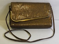 Vintage Bueno purse metallic mesh overlay snap button closure