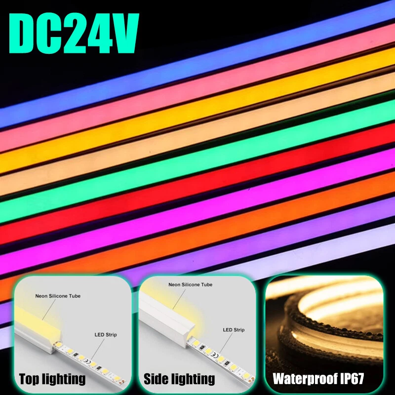 24V 10*10mm Top Side Lighting Silicone LED Neon Light Strip Waterproof Bar Decor
Opens in a new wind