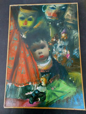 CALOGERO Jean(1922-2001)ECOLE ITALIENNE -Né EN SICILE "ENFANT AU RIDEAU ROUGE"-E