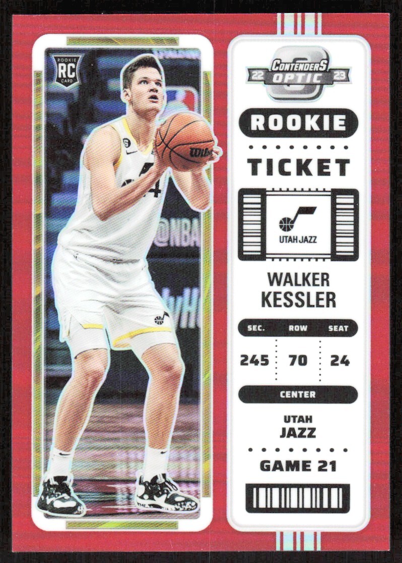 2022-23 9472D Panini Contenders Optic Rookies RED PRIZM Walker Kessler Rookie