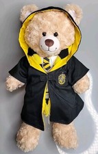 Build A Bear Plush Bear Harry Potter Hufflepuff Robe Shirt/Tie Scarf Skirt BABW