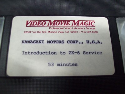 OEM Kawasaki Motors Corp Introduction To ZX-6 Service VHS Tape | eBay