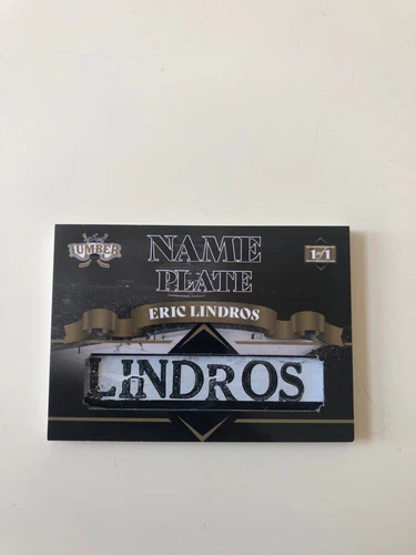 2022 LEAF LUMBER HOCKEY ERIC LINDROS NAME PLATE #1/1 WOW
