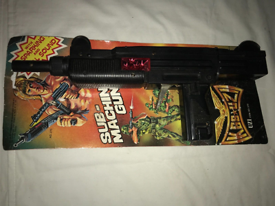 NOS Vintage 1980's Sparking KG9 UZI #270 Rambo SUB-MACHINE GUN Toy