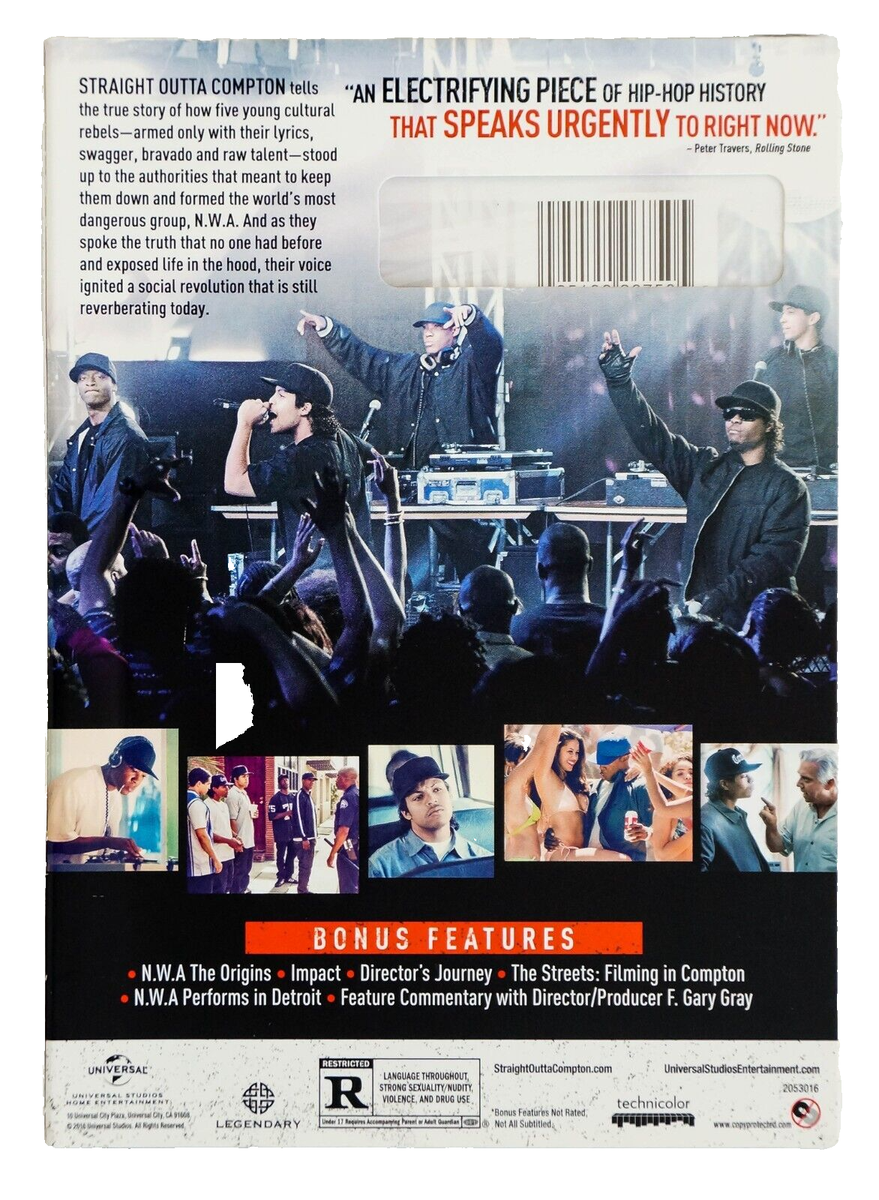 Straight Outta Compton (DVD, 2016) New/Sealed, with Slipcover, Dr