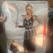 Gladiator Costume Adult Warrior Princess Halloween Fancy Dress small
