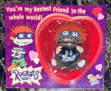 Vintage Nickelodeon Rugrats Chuckie Finster Valentines Day Candy Card “Be Mine”
