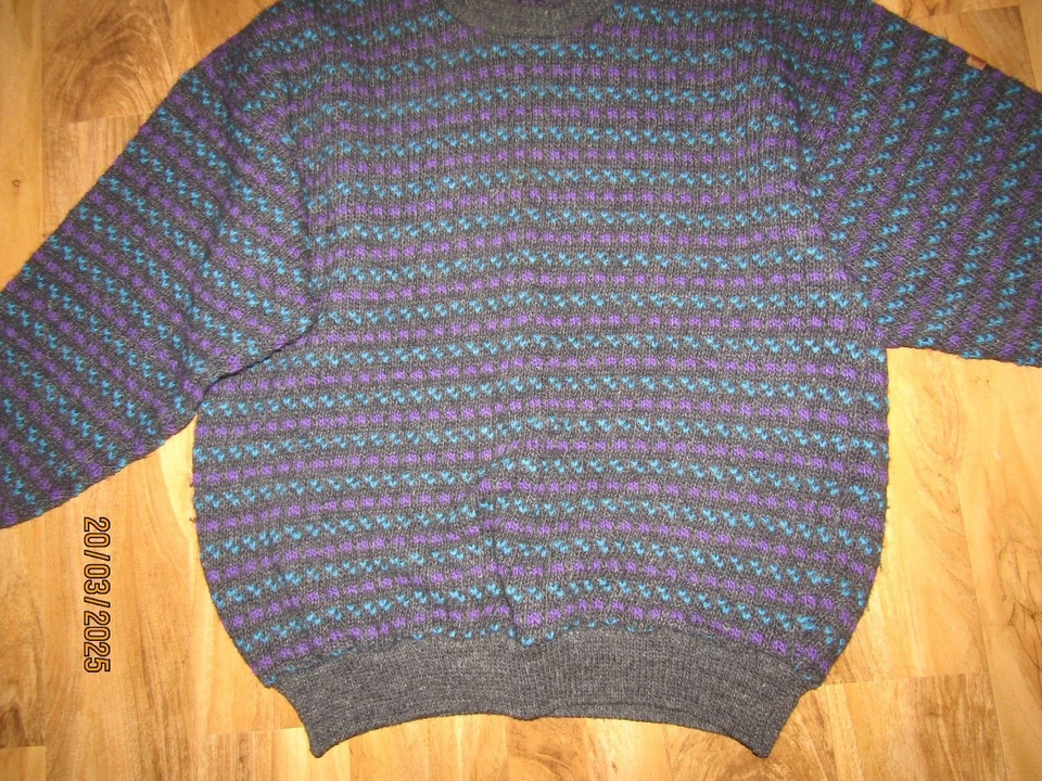 Vintage Devold Norway Wool Chunky Knit Fisherman Pullover size 2XL 56 - Image 4 of 4