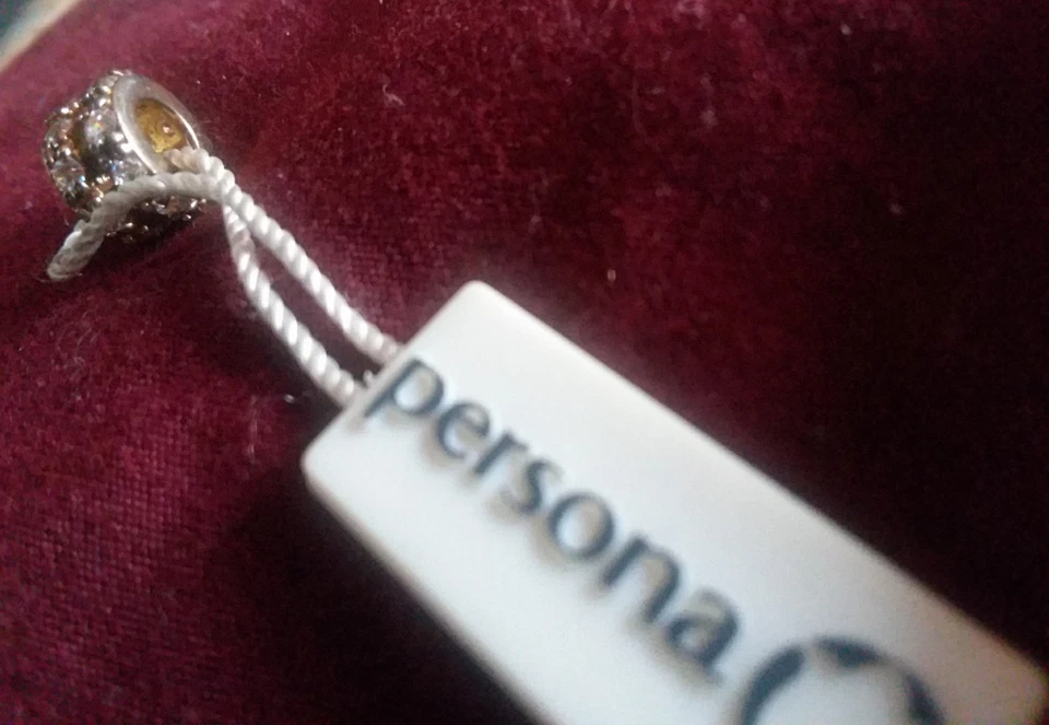 AUTÉNTICO DIFÍCIL DE ENCONTRAR RARO PERSONA CIRCONITA ORO PIEDRA ENCANTO CUENTAS COLGANTE lote RK3322 Foto 3 de 3